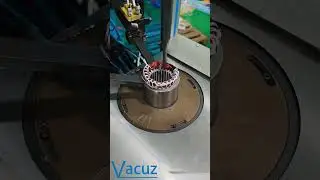 High Speed Vacuz Dual Sides Automatic AC Induction Table Fan Motor Stator Coil Lacing Machine Price