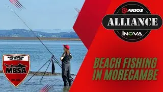 Fishing with the Morecambe bay sea anglers (beach near Morecambe golf course)