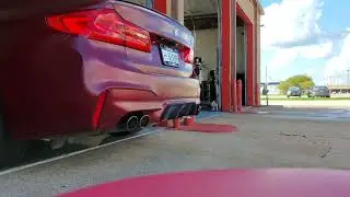 F90 M5 catless downpipes stock exhaust.