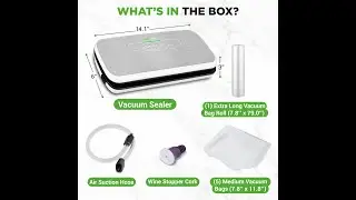 Vacuum Sealer Machine &ndash; Compact Automatic Food Sealer with LED Touch Controls