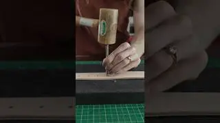 Punching holes in Leather Belt #leathercraft