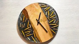 How to make RESIN WALL CLOCK - DIY - woodworking