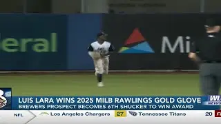 Luis Lara wins Minor League Baseball Rawlings Gold Glove Award