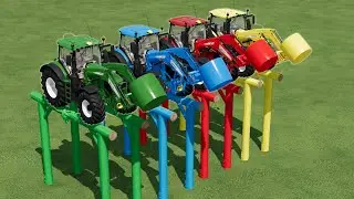 CHALLENGE OF COLORS !  RAMP vs THE POWERS OF TRACTORS ! PARKING & LOADING ! Farming Simulator 22