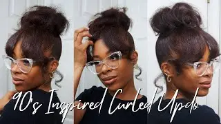 90s inspired curled updo tutorial | @contentbydom
