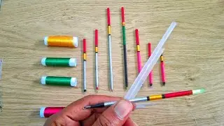 Pelampung pancing keren dari bahan sedotan, Membuat pelampung pancing