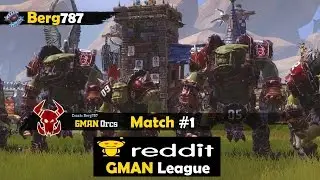 Blood Bowl 2 - Orcs (Berg787) Vs Wood Elves (Squiggy) - GMAN #1