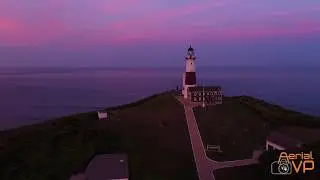 Drone View of Montauk Lighthouse 4K