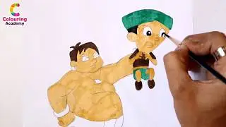 Chhota bheem Kalia Drawing || Kalia and dholu - chhota bheem cartoon drawing
