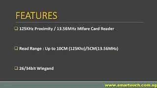 Card Reader KR101 Features For Access Control System