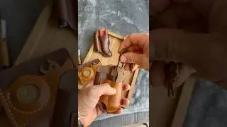 Leather EDC pocket organizer in use. #edcorganizer #edccommunity #leathercraft #edcgear