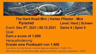 The Hard Road Mini - Pyramid Hard #4 | Dec 8, 2021 | Goal: Earn a score of 1,500