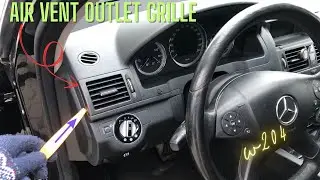 Mercedes C Class W204 Dashboard  Air Vent Outlet Grille replaced , L&uuml;ftungsauslassgitter ersetzt