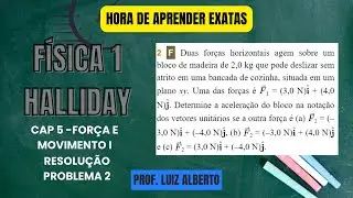 2. Duas forças horizontais agem sobre um bloco de madeira de 2,0 kg que pode deslizar sem atrito em