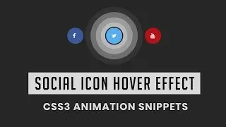 Pure css Icon Hover animation | css3 animation snippets