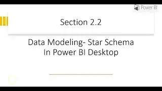 Power BI - Data Modelling - Star Schema