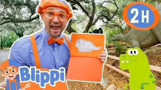 Can You Spot All 5 Dinosaurs? Museum Dino Hunt! | Blippi | Science and Nature Cartoons For Kids