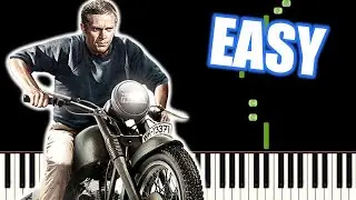 The Great Escape Theme - EASY Piano Tutorial(Synthesia) by TAM