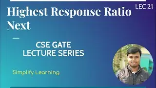 HRRN | Highest Response Ratio Next | CPU Scheduling | Operating System | GATE CSE | OS