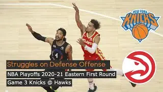Struggles on Defense Offense, Knicks vs Hawks, NBA Playoffs Game 3, 2021