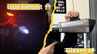 Loud exhaust in gixxer bike with flame 🔥 crazy reaction ￼