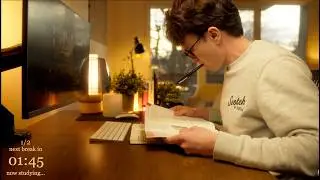 4-HOUR | Study With Me | One break, No music, Deep work