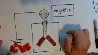 Charge Electroscope by Induction with a negative