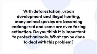 IELTS Essay Topic: Animals Facing Extinction
