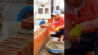 chunai wall construction work #chunai #deewar #brick #masonry #constuction #brickwork #comedy