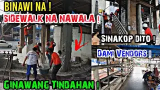 HULI ! SIDEWALK NA TINAGO NG MATAGAL PINAGWAWASAK AT BINAWI NA | Quezon City Clearing Operation