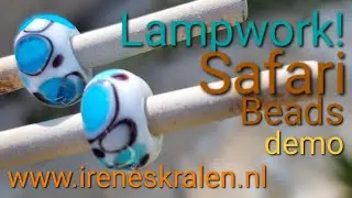 Demo: Making a lampwork glass bead: Safari-design, how to, lampworking