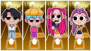 Kpop Demon Hunters: Tiles hop EDM RUSH
