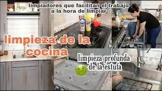 LIMPIEZA DE COCINA PEQUEÑA/LIMPIEZA PROFUNDA DE LA ESTUFA/PRODUCTOS PARA LIMPIAR LA ESTUFA
