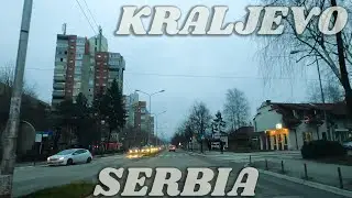 Driving Through Kraljevo, Ribnica, Most na Ibru, Serbia Januar 2021