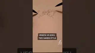 DRAWING VEGETA AND GOKU IN TWO HANDS STYLE
