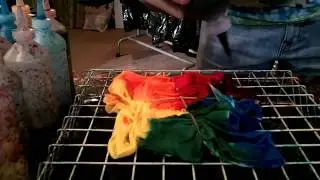 How to Tie Dye Swirl with Stripes (Stained Glass)