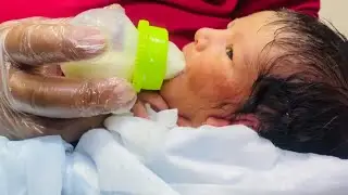 Cutest Little Preterm Baby in NICU | Feeding Time with Nurse Love & Care🤲❤️#newbornbaby#nicunurse🙏❤️