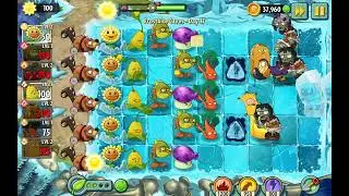 Pvz 2 растения против зомби 2 отмороженная зона уровень с 16-19 зомбари нюхают лучок 