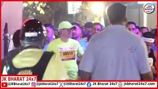 J&K CM Omar Abdullah participates in Tata Marathon in Mumbai.
