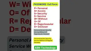 Full form of PASSWORD 🖥️💻📲 #technology #religion #tech