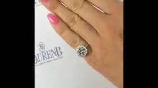 2.50 carat Round Diamond Halo Engagement Ring