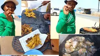 $5 Challenge|| Side Road Street Food  Windhoek Namibia 🇳🇦