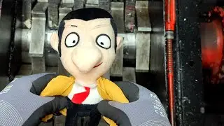 Shredding Mr. Bean Puppet! 😱 Watch What Happens to His Hilarious Face