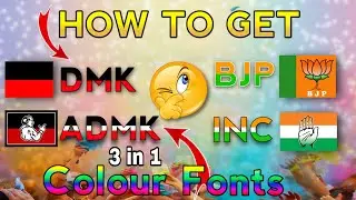 How to Edit Colour Fonts in #Picsart | multiple colors fonts| #BJP #ADMK #DMK in #tamil