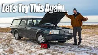 Ремонт моего Volvo 240 1993 года выпуска в условиях сильного замерзания (ремонт ремня).