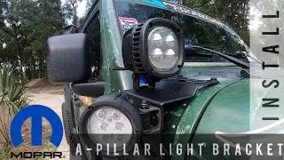 Jeep Gladiator Or Wrangler | Mopar Lower A-Pillar Light Bracket | Install