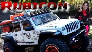 RC RUBICON 1/24 Jeep Garage AXIAL ENGINE Full HD Video 4K ♀️👠 Женщина и 🪖 Солдат #axial Scale.