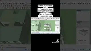 Formation en ligne GUEYE BTP SERVICES Logiciel : Sketchup #senegal #gueyebtpservices #3d #btp #plan
