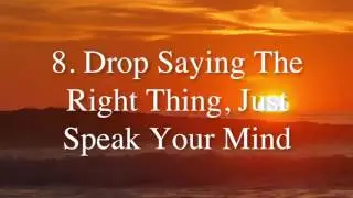 Inspiring Video - 10 things You Should Drop from your Life Starting Now!