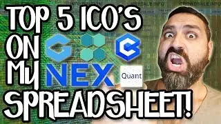 Top 5 ICO's ON MY SPREADSHEET |  Spreadsheet Access In Description